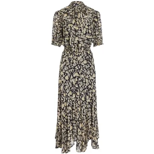 Blumen Georgette Kleid mit elastischer Taille - Polo Ralph Lauren - Modalova