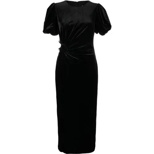 Elegant Velvet Midi Dress , female, Sizes: 3XS - Self Portrait - Modalova