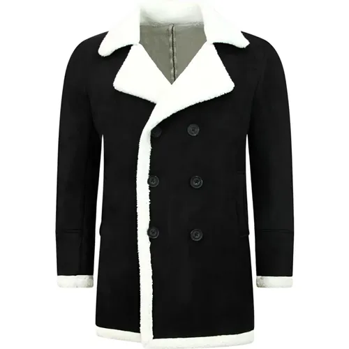 Shearling Lammy Coat - Men`s Suede Jacket , male, Sizes: S, M - True Rise - Modalova