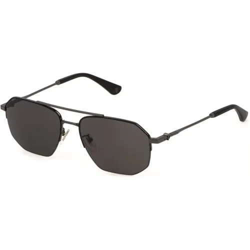 Stylish Sunglasses with Dark Grey Lenses , male, Sizes: 57 MM - Police - Modalova