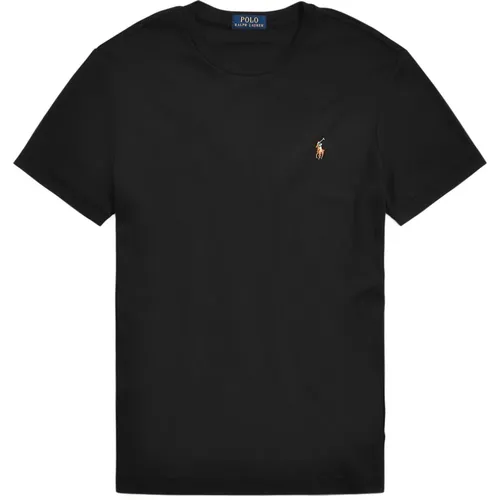 Schwarzes Slim Fit T-Shirt für Männer , Herren, Größe: S - Ralph Lauren - Modalova