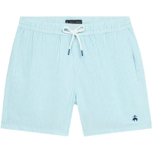 Türkise Badehose , Herren, Größe: S - Brooks Brothers - Modalova