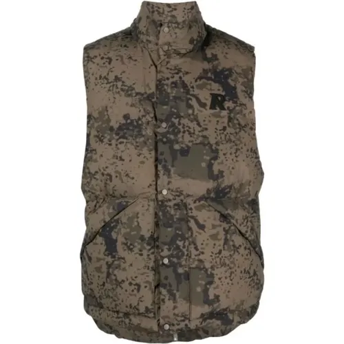 Camouflage Puffer Gilet mit Doppeltaschen - REPRESENT - Modalova