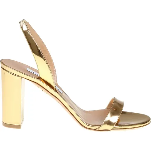 Gold Pumps Sandals Elegant Style , female, Sizes: 5 UK, 2 UK - Aquazzura - Modalova