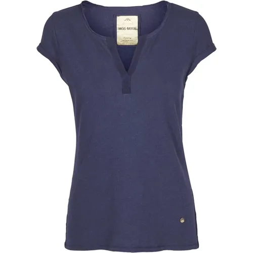 Navy Troy Tee 117440 - Must-Have für Frauen , Damen, Größe: S - MOS MOSH - Modalova