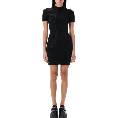 Schwarzes Crystal Hotfix Minikleid Eleganter Stil - alexander wang - Modalova