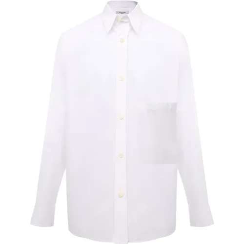 Oversized Cotton Shirt for Men , male, Sizes: L, M - Valentino - Modalova