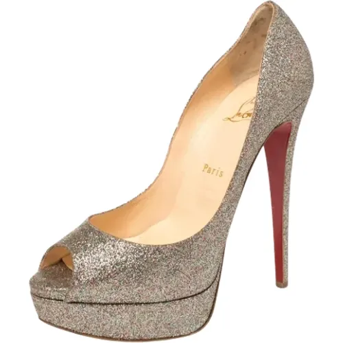 Pre-owned Fabric heels , female, Sizes: 7 UK - Christian Louboutin Pre-owned - Modalova