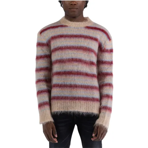 Striped Crewneck Sweater , male, Sizes: L, M - Marni - Modalova