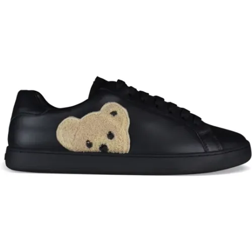 Schwarze Leder Teddy Bear Sneakers , Herren, Größe: 40 EU - Palm Angels - Modalova