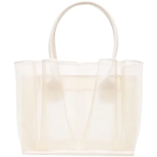 Manhattan Tote Bag with Transparent Design , female, Sizes: ONE SIZE - La Milanesa - Modalova