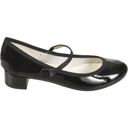 Schwarze flache Schuhe Eleganter Stil , Damen, Größe: 40 EU - Repetto - Modalova