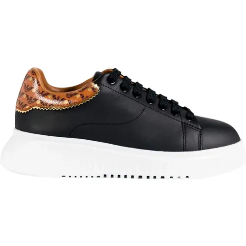 Trendy Leather Sneakers for Women , female, Sizes: 3 UK - Emporio Armani - Modalova