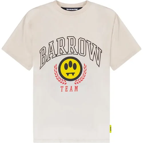 Oversize T-Shirt mit Vintage-Print , unisex, Größe: XL - Barrow - Modalova