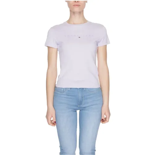 Tonal Linea Cotton T-Shirt Collection , female, Sizes: L, XL, XS, S - Tommy Jeans - Modalova
