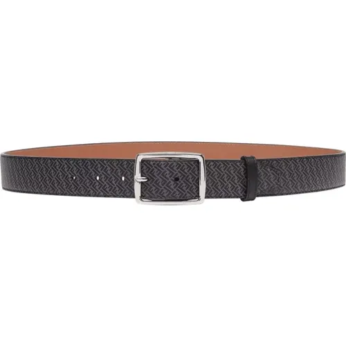 Charcoal FF Logo Belt , male, Sizes: 100 CM, 105 CM - Fendi - Modalova