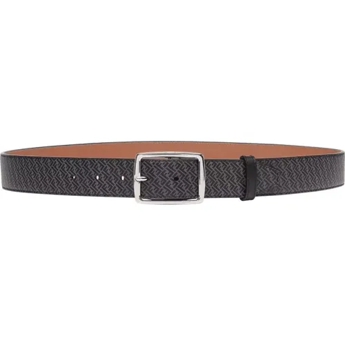 Charcoal FF Logo Belt , male, Sizes: 100 CM, 105 CM, 95 CM - Fendi - Modalova