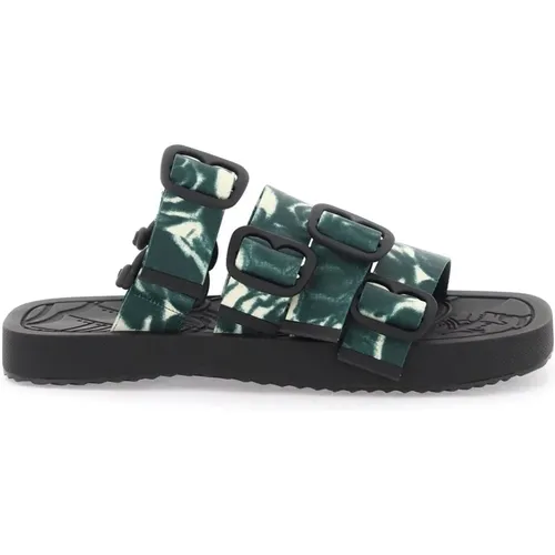 Rose Print Nylon Sandals , male, Sizes: 9 UK, 7 UK, 8 UK, 6 UK - Burberry - Modalova