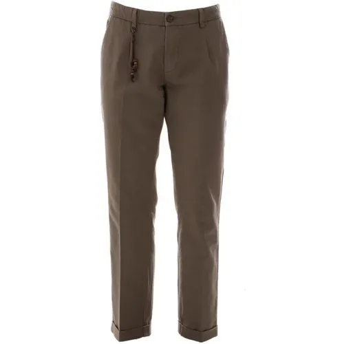 Baumwoll-Chino-Hose mit dekorativem Kordelzug - YES ZEE - Modalova