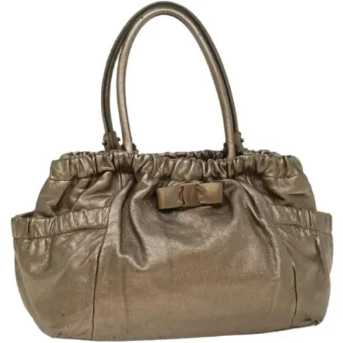 Pre-owned Leather shoulder-bags , female, Sizes: ONE SIZE - Salvatore Ferragamo Pre-owned - Modalova