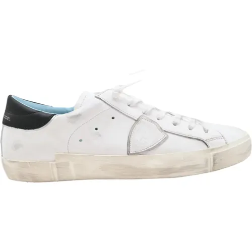 Stylish Sneakers in White and Black , male, Sizes: 9 UK, 10 UK, 12 UK - Philippe Model - Modalova