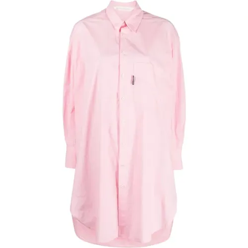 Edgy Shirt Dress , female, Sizes: XS - Palm Angels - Modalova