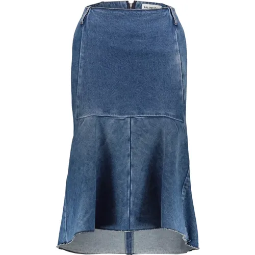 Denim skirt , female, Sizes: S, XS - Balenciaga - Modalova