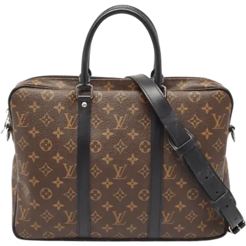 Pre-owned Leather briefcases , male, Sizes: ONE SIZE - Louis Vuitton Vintage - Modalova