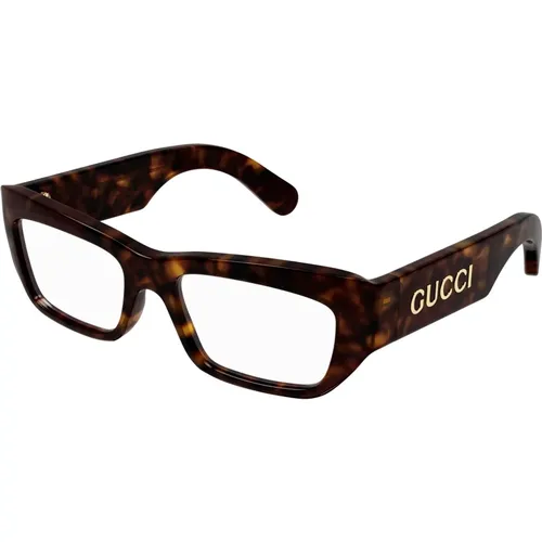 Stilvolle Brillen in Dunklem Havana , unisex, Größe: 53 MM - Gucci - Modalova