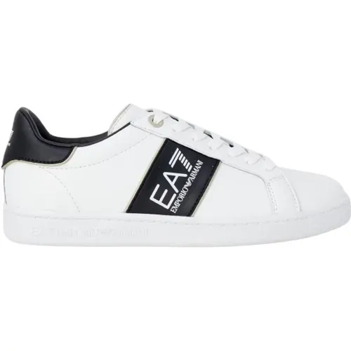 Weiße Leder Schnürsneaker , Herren, Größe: 41 1/2 EU - Emporio Armani EA7 - Modalova