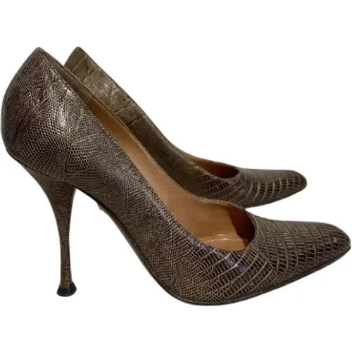 Pre-owned Leather heels , female, Sizes: 2 1/2 UK - Saint Laurent Vintage - Modalova