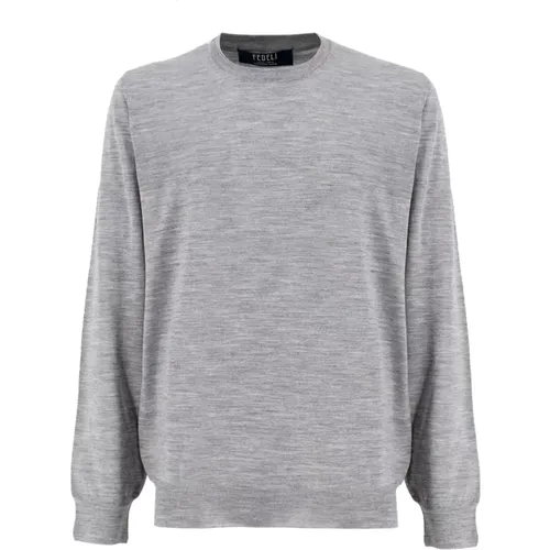 Wool Crew-Neck Sweater , male, Sizes: L, 2XL, 3XL - Fedeli - Modalova