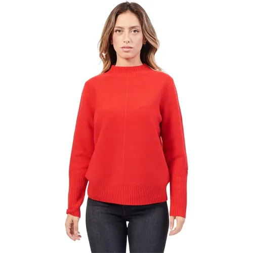 Roter Rippstrickpullover für Alle Anlässe , Damen, Größe: 6XL - Gerry Weber - Modalova