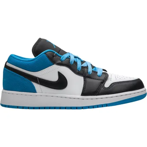 Limited Edition Laser Blue Air Jordan 1 Low , female, Sizes: 5 UK, 5 1/2 UK, 6 UK, 3 1/2 UK, 7 UK, 4 1/2 UK, 3 UK - Nike - Modalova