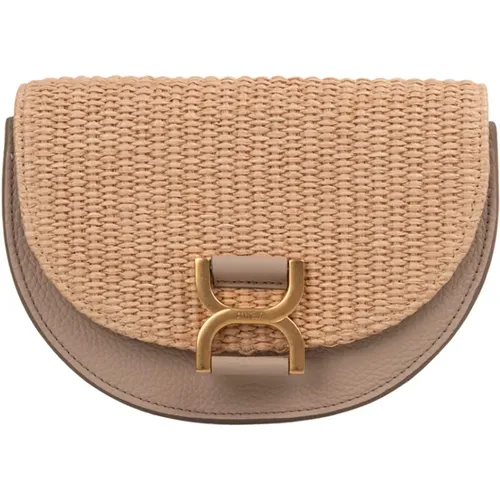 Raffia Flap Mini Bag , female, Sizes: ONE SIZE - Chloé - Modalova