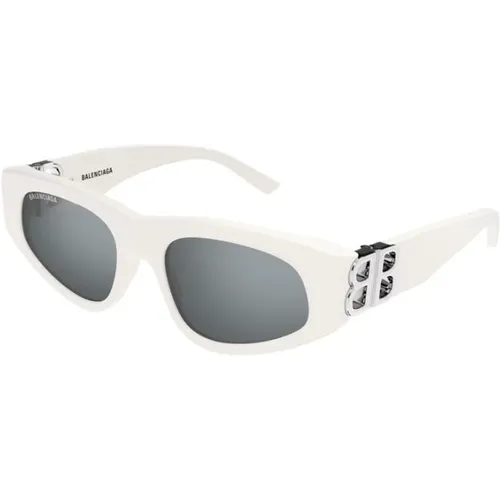 Frame Silver Lens Sunglasses , female, Sizes: 53 MM - Balenciaga - Modalova