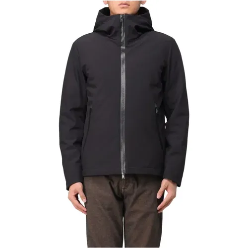 Stretch Coat with High Collar , male, Sizes: 2XL, S, L, M, XL - Woolrich - Modalova