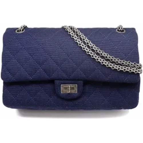 Navy Fabric Matelasse Shoulder Bag , female, Sizes: ONE SIZE - Chanel Vintage - Modalova