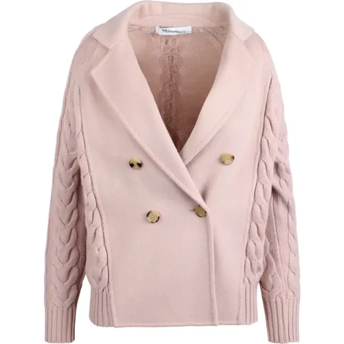 Geflochtene Strick Doppelreiher Jacke - Max Mara - Modalova