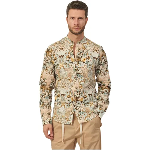 Floral Long Sleeve Shirt , male, Sizes: 3XL, XL, 2XL, L, M, S - YES ZEE - Modalova