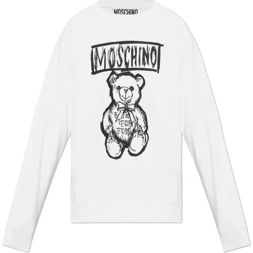 Sweatshirt mit Druck , Herren, Größe: L - Moschino - Modalova