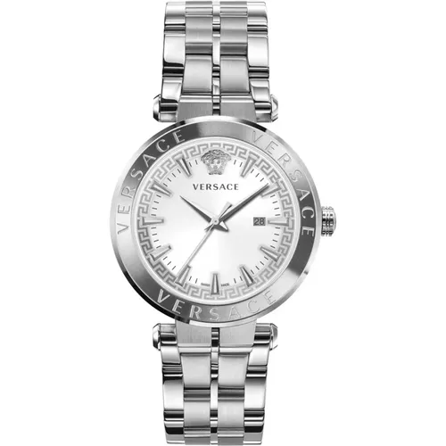 Aion Datum Edelstahl Armbanduhr - Versace - Modalova