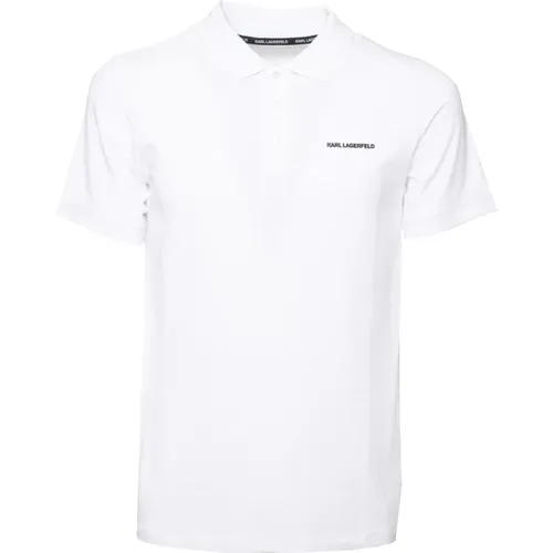 Weißes Logo Polo T-Shirt , Herren, Größe: 2XL - Karl Lagerfeld - Modalova