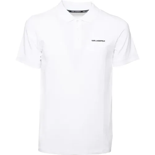 Weißes Logo Polo T-Shirt , Herren, Größe: XL - Karl Lagerfeld - Modalova