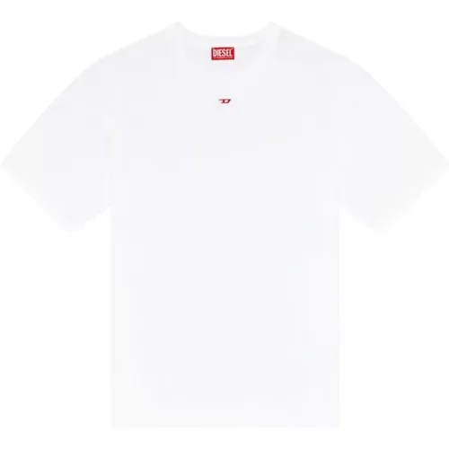 Basic Logo besticktes T-Shirt , Herren, Größe: XL - Diesel - Modalova
