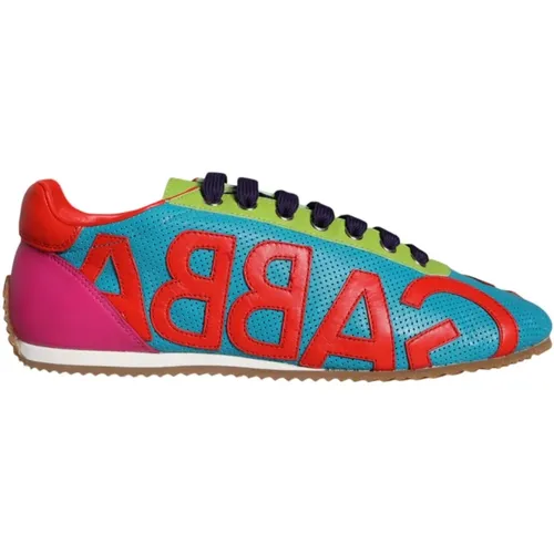 Leder Logo Low-Top Sneakers - Dolce & Gabbana - Modalova