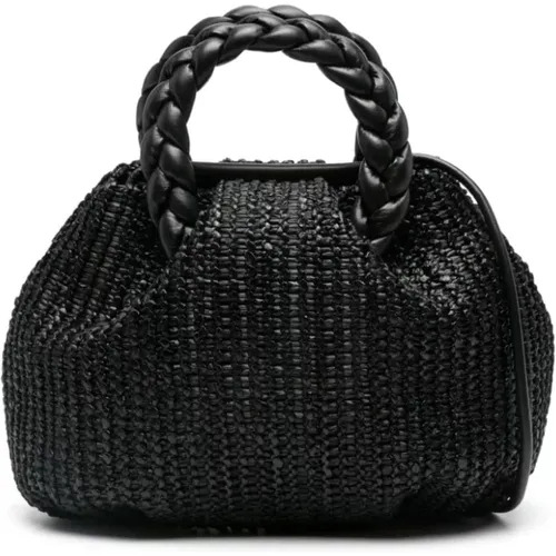 Raffia Bag with Leather Handles , female, Sizes: ONE SIZE - Hereu - Modalova