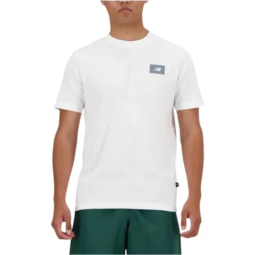 Klassisches Baumwoll Herren T-Shirt , Herren, Größe: XL - New Balance - Modalova