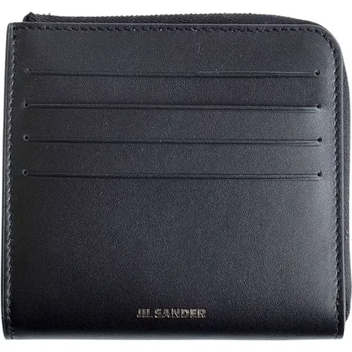 Leather Card Wallet , male, Sizes: ONE SIZE - Jil Sander - Modalova