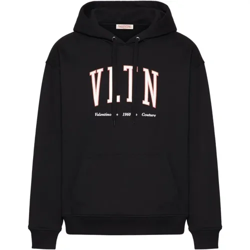 Vltn Logo-Print Hoodie , male, Sizes: S - Valentino - Modalova